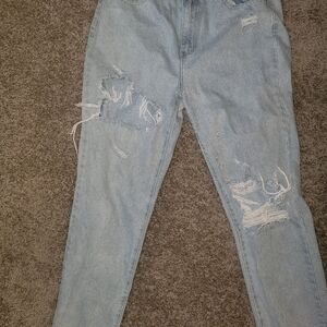 Ripped Denim strsigjt leg jeans size 11/12